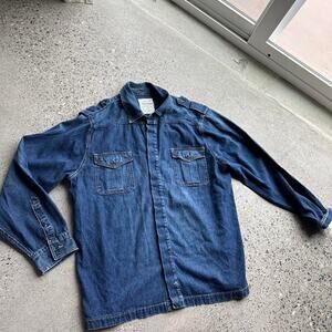 LEVI’S Men’s XL Top Blue Denim Utility Shirt Cotton Western Button-Up Vintage